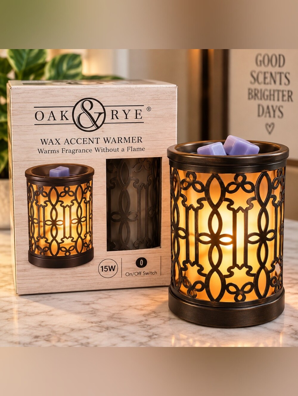 New Oak & Rye Wax Warmer + 11 Unopened Wax Melts